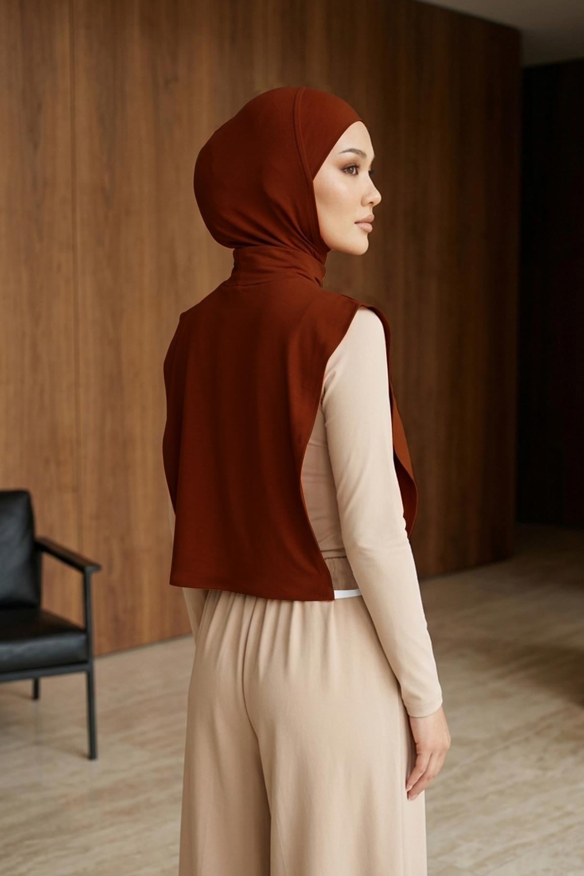 One-Piece Bonnet & Neck Cover – Soft Cotton Lycra Jersey