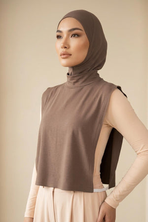 One-Piece Bonnet & Neck Cover – Soft Cotton Lycra Jersey