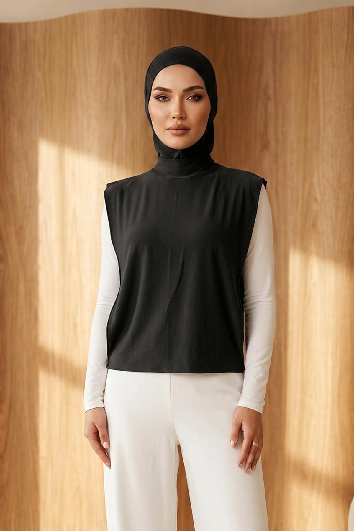 One-Piece Bonnet & Neck Cover – Soft Cotton Lycra Jersey