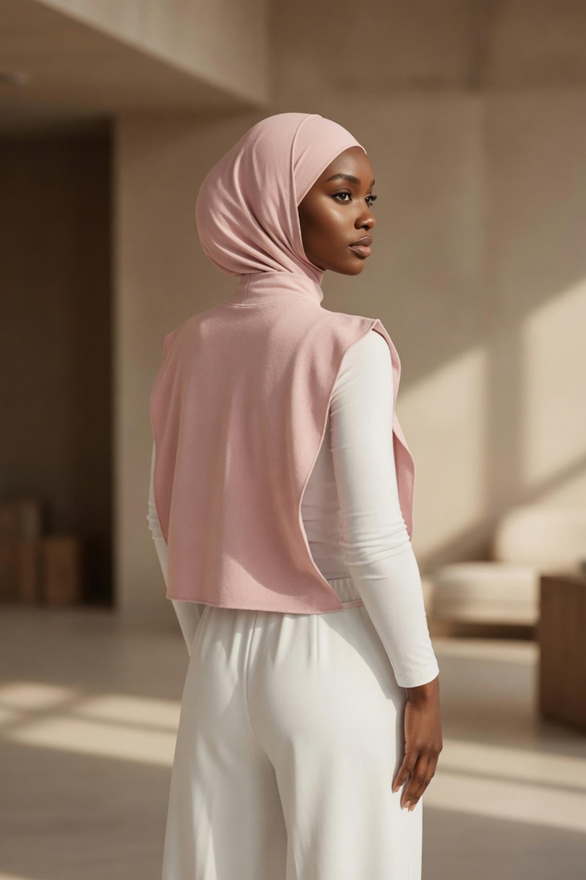One-Piece Bonnet & Neck Cover – Soft Cotton Lycra Jersey