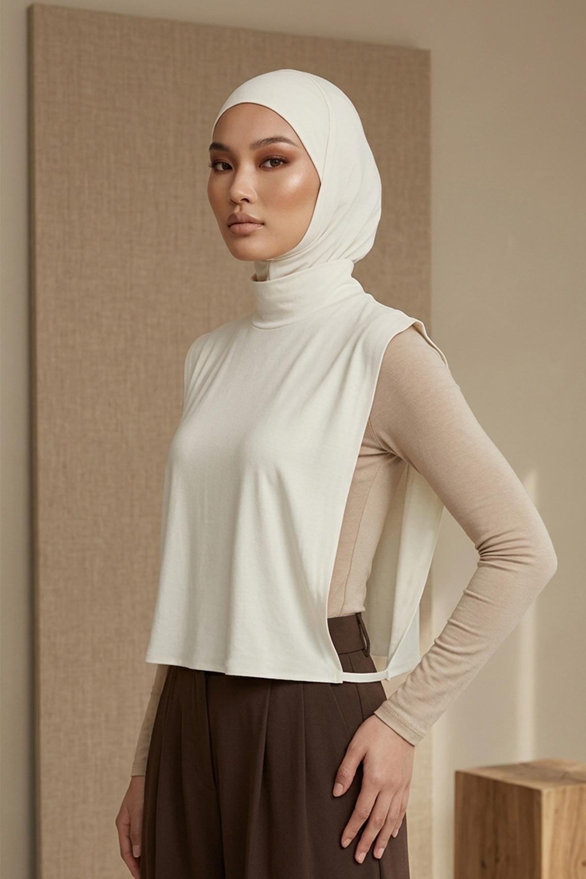 One-Piece Bonnet & Neck Cover – Soft Cotton Lycra Jersey
