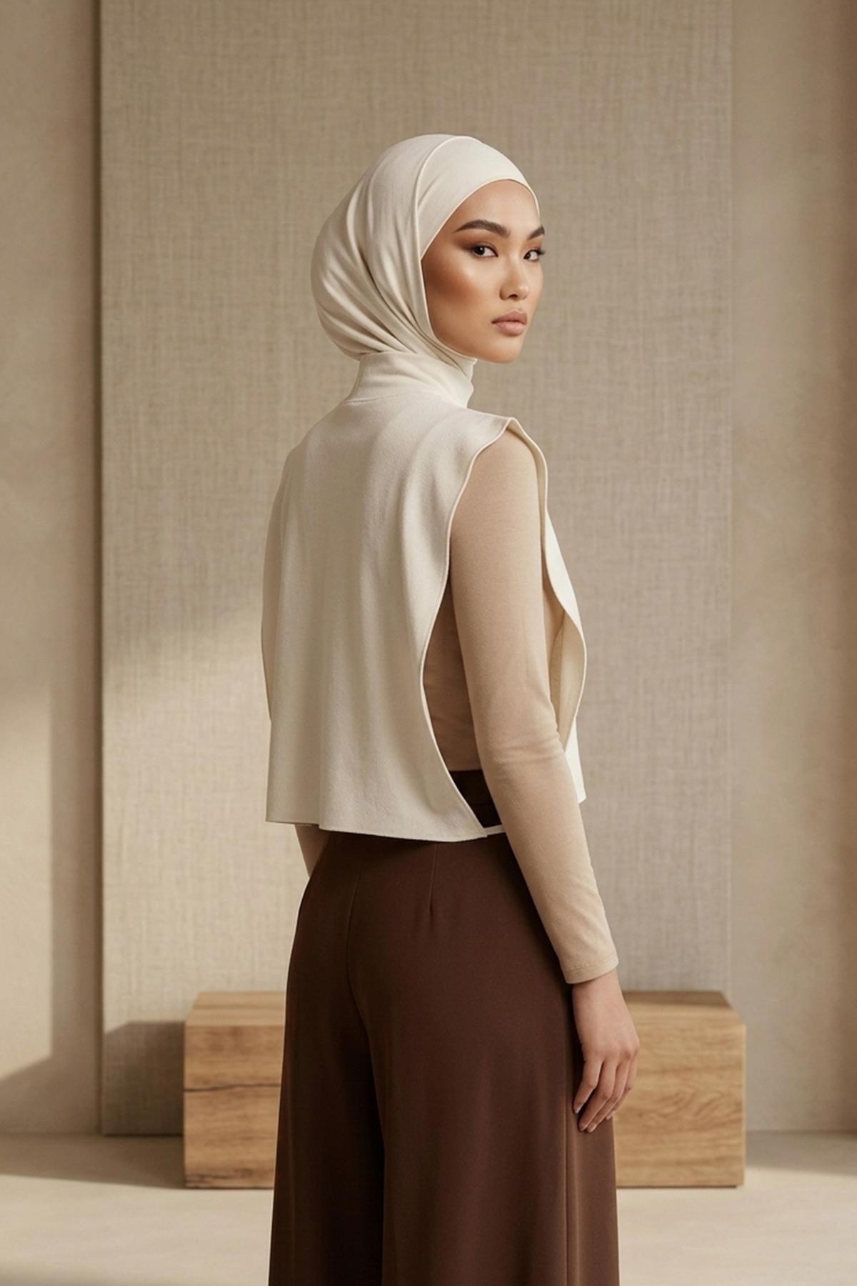 One-Piece Bonnet & Neck Cover – Soft Cotton Lycra Jersey
