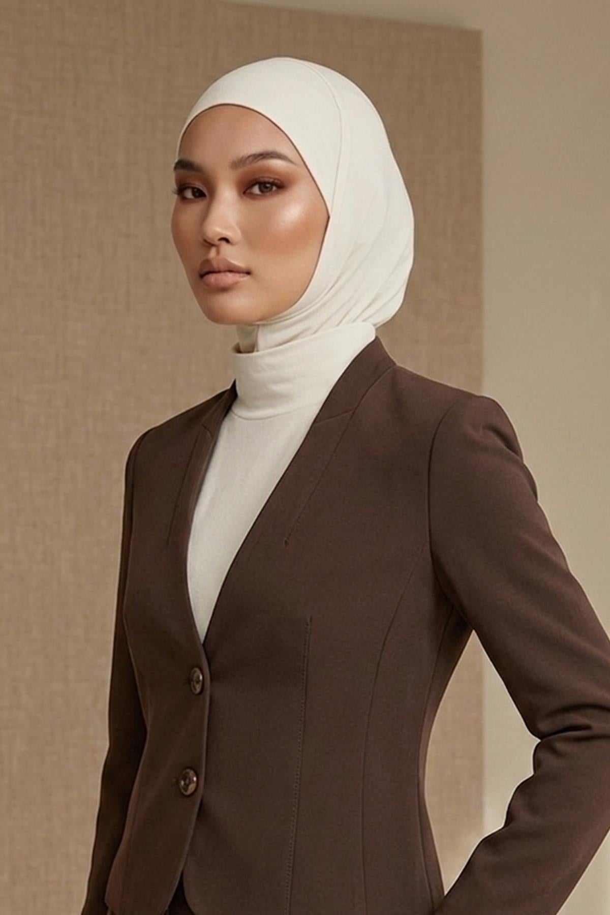 One-Piece Bonnet & Neck Cover – Soft Cotton Lycra Jersey