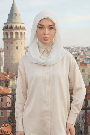 Practical Chiffon Hijab with Jersey Inner Bonnet