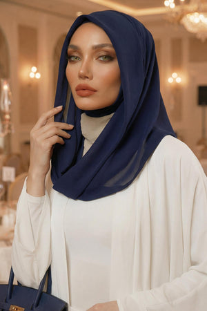 Practical Chiffon Hijab with Jersey Inner Bonnet