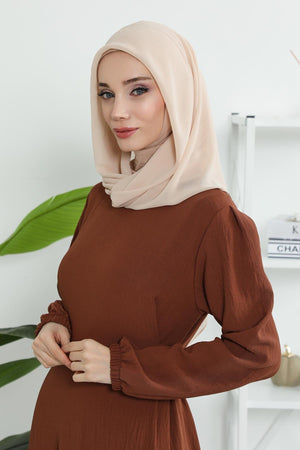 Practical Chiffon Hijab with Jersey Inner Bonnet
