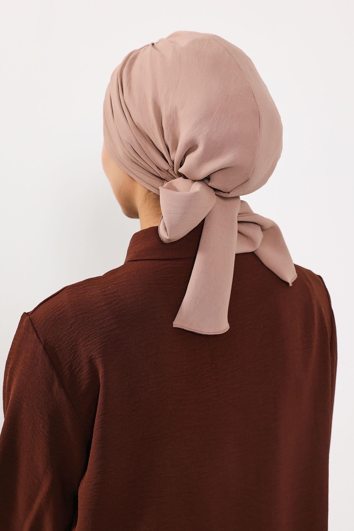 Soft Pleated Aerobin Bonnet Head Covering