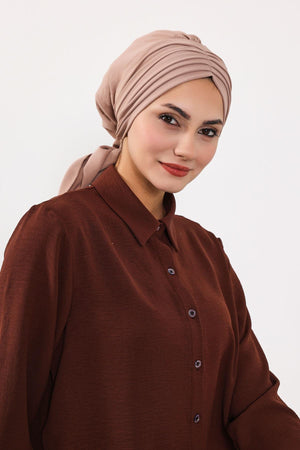 Soft Pleated Aerobin Bonnet Head Covering
