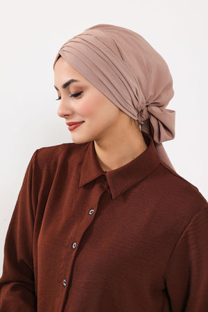 Soft Pleated Aerobin Bonnet Head Covering