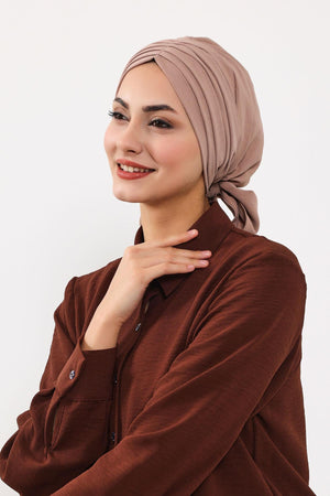 Soft Pleated Aerobin Bonnet Head Covering