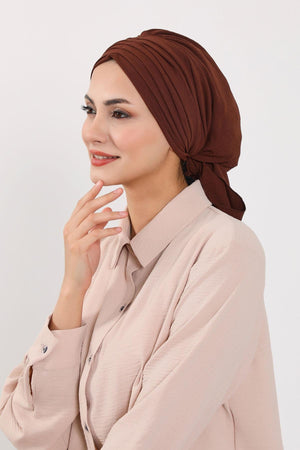 Soft Pleated Aerobin Bonnet Head Covering