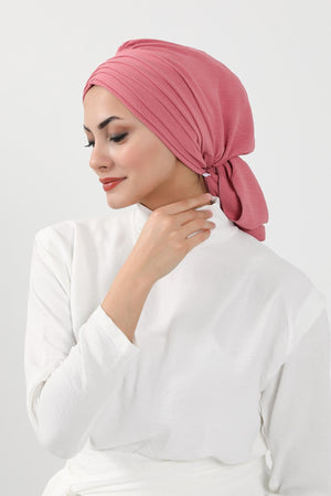 Soft Pleated Aerobin Bonnet Head Covering