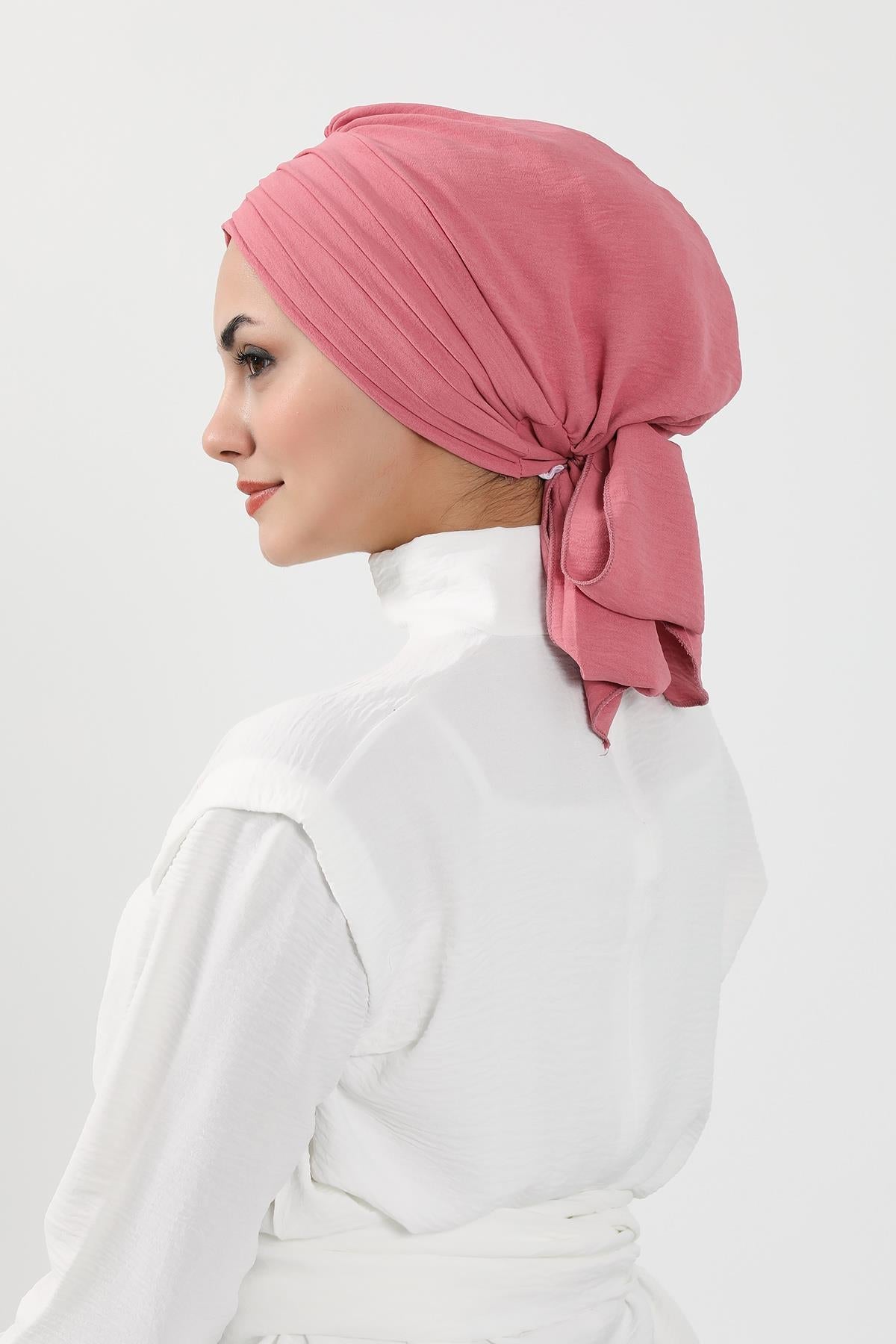 Soft Pleated Aerobin Bonnet Head Covering