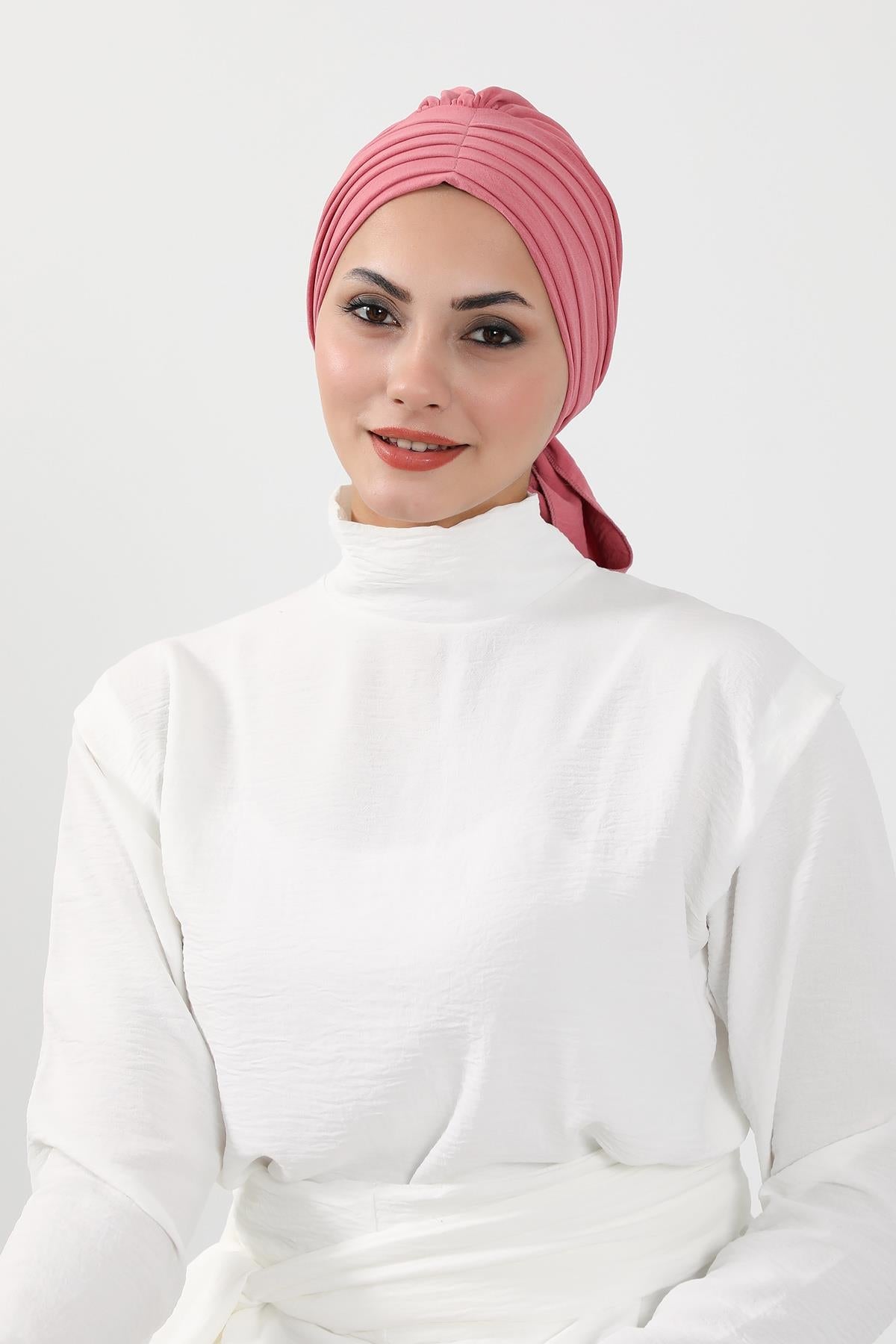 Soft Pleated Aerobin Bonnet Head Covering