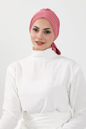 Soft Pleated Aerobin Bonnet Head Covering