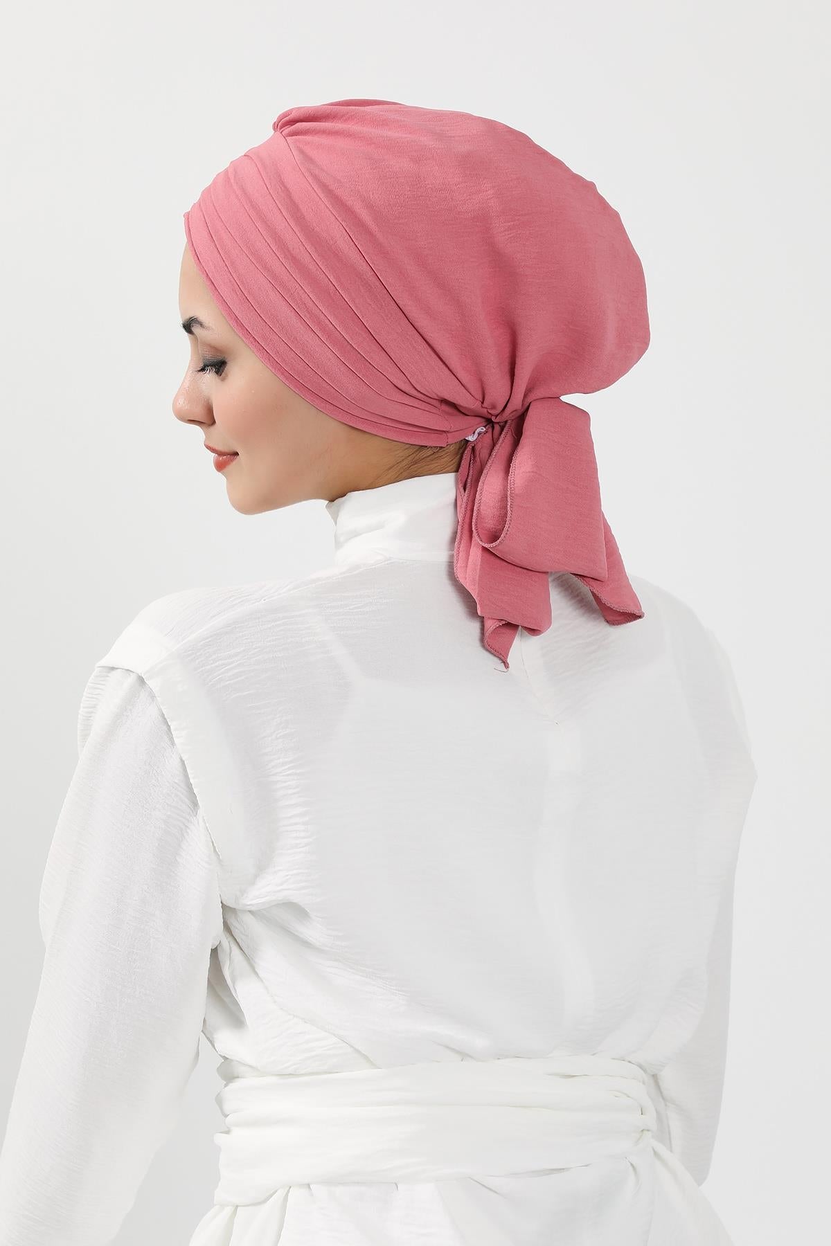 Soft Pleated Aerobin Bonnet Head Covering