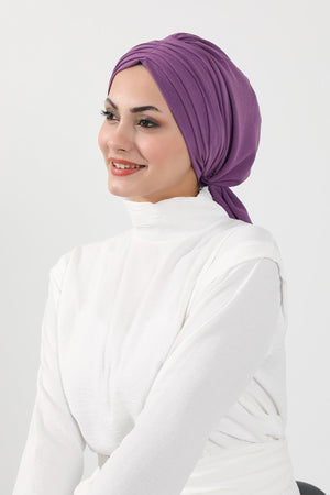 Soft Pleated Aerobin Bonnet Head Covering