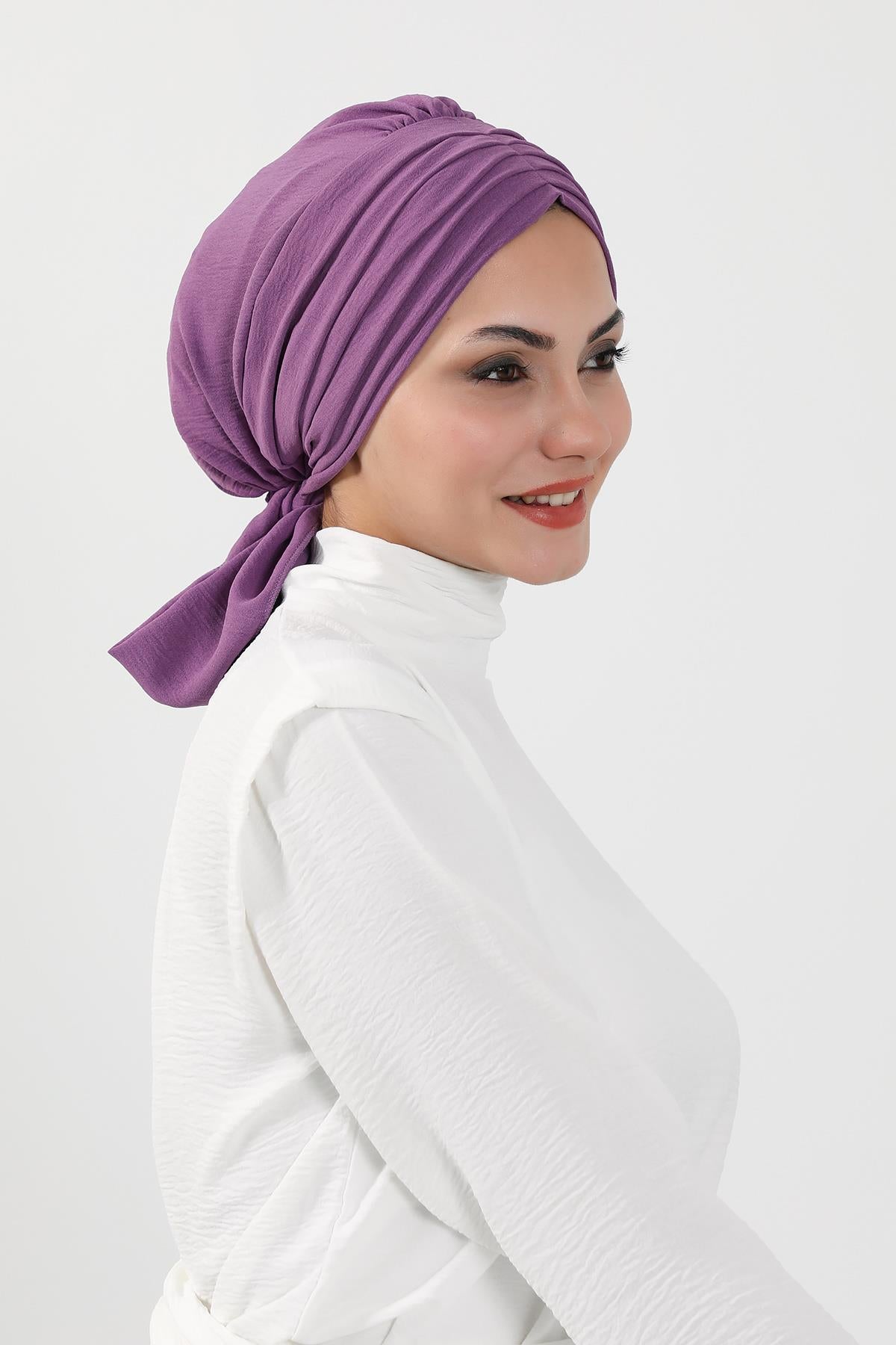 Soft Pleated Aerobin Bonnet Head Covering