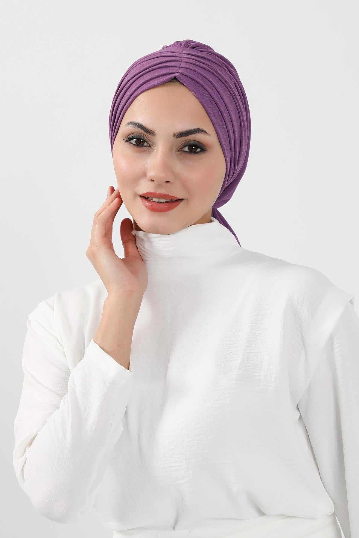 Soft Pleated Aerobin Bonnet Head Covering