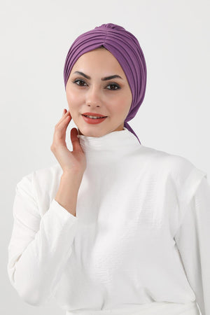 Soft Pleated Aerobin Bonnet Head Covering