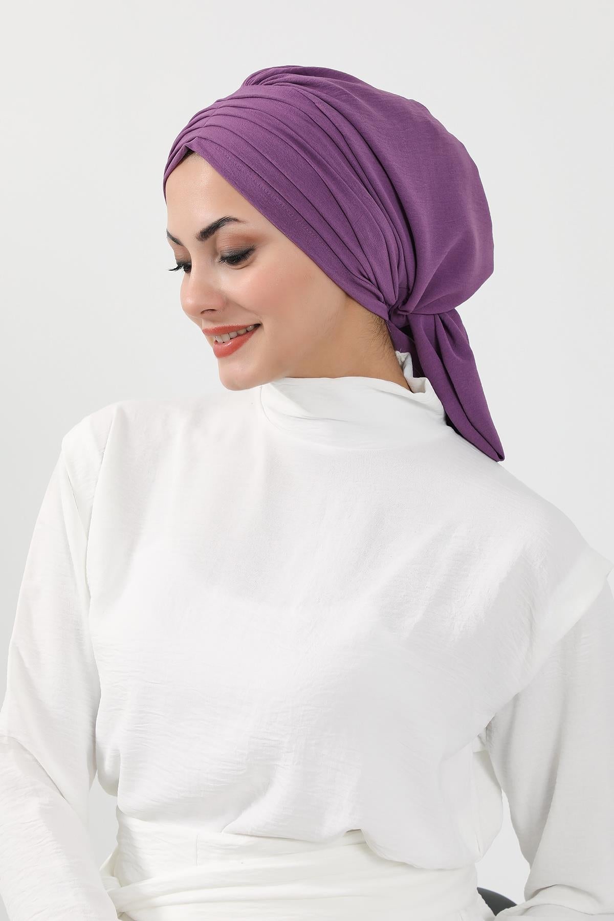 Soft Pleated Aerobin Bonnet Head Covering