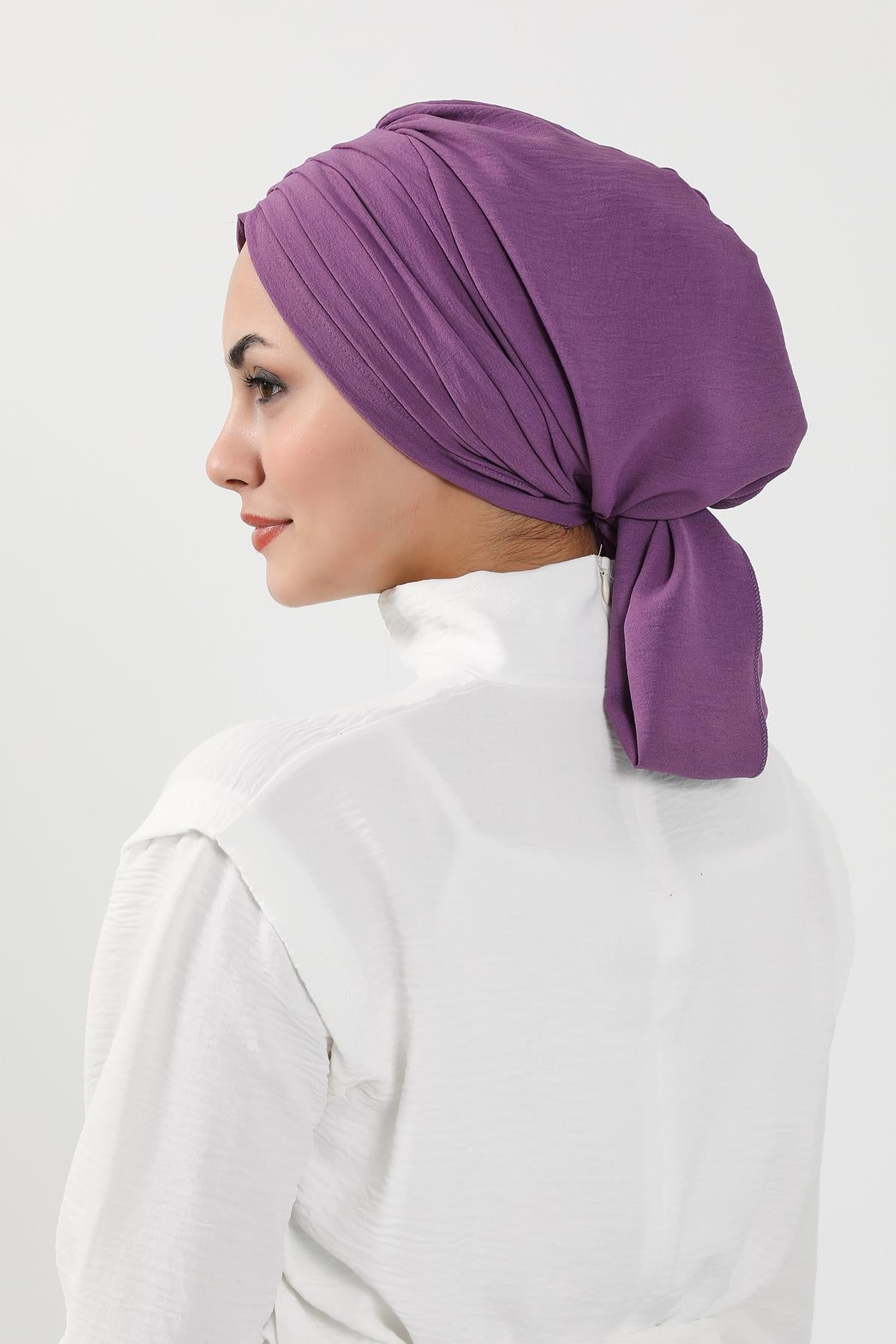 Soft Pleated Aerobin Bonnet Head Covering