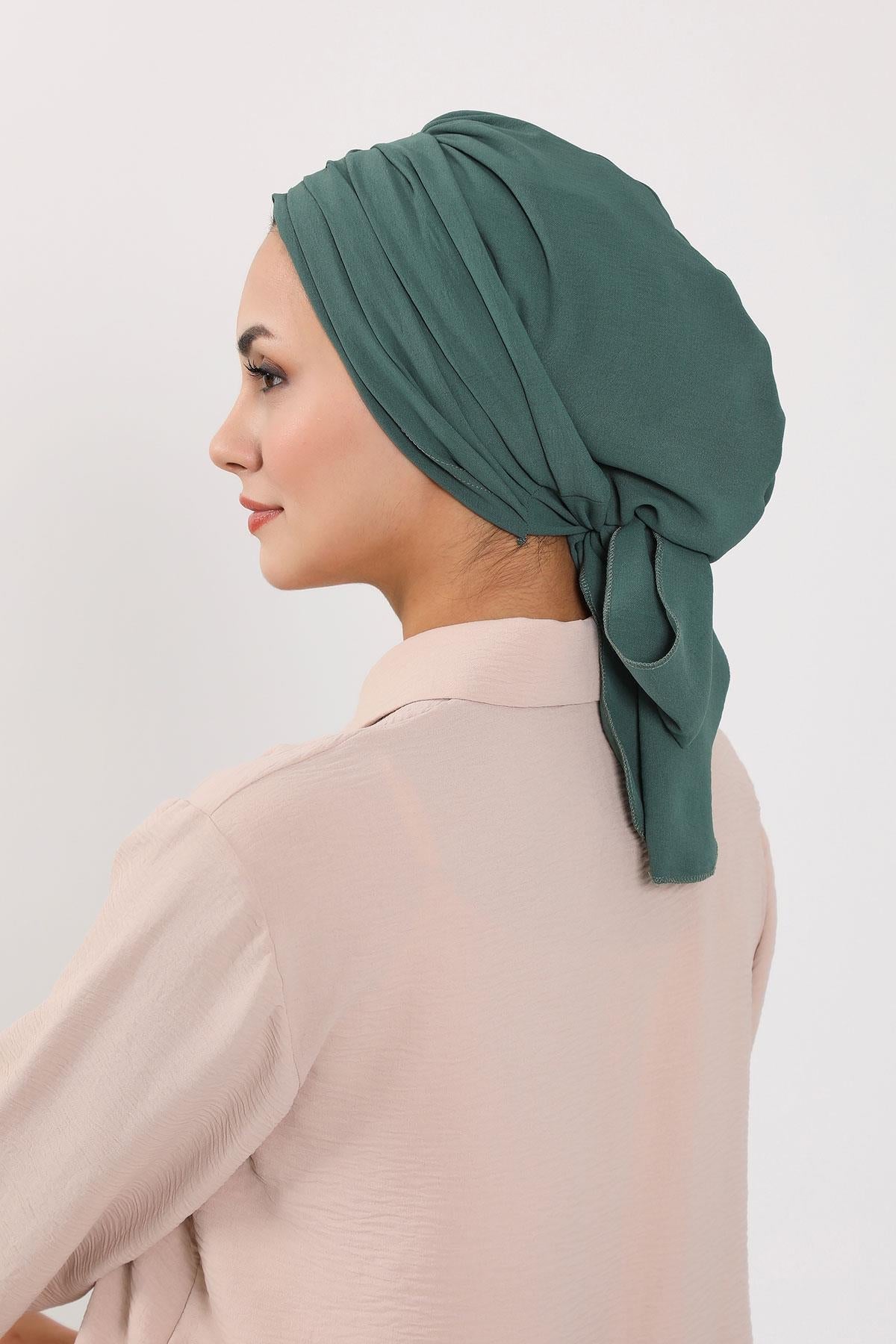 Soft Pleated Aerobin Bonnet Head Covering