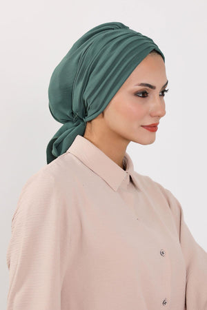 Soft Pleated Aerobin Bonnet Head Covering