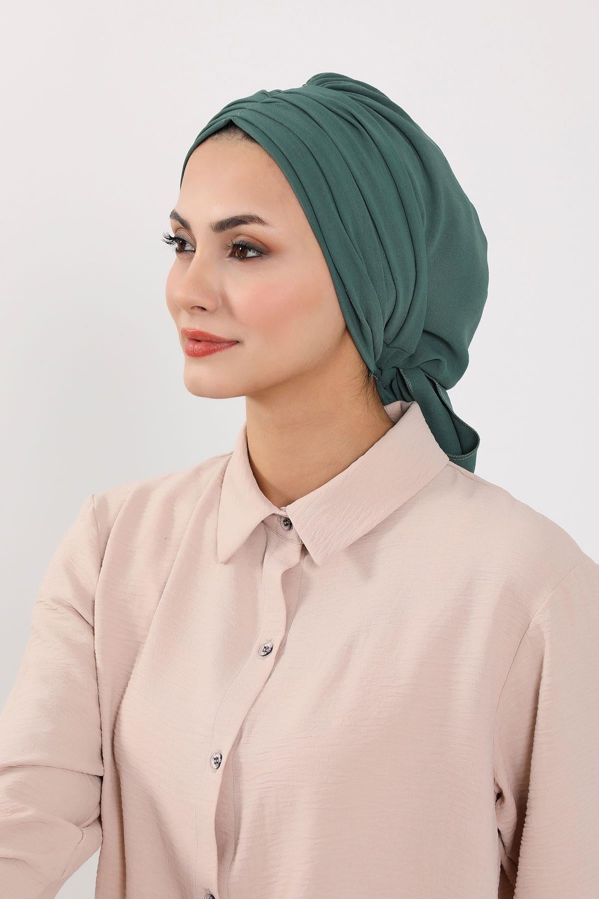 Soft Pleated Aerobin Bonnet Head Covering