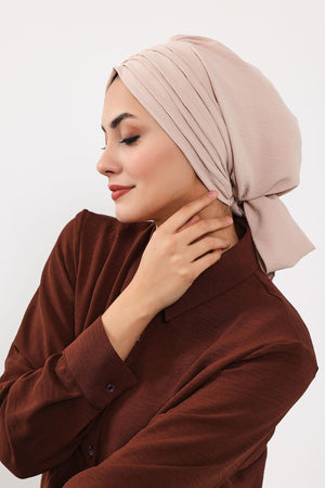Soft Pleated Aerobin Bonnet Head Covering