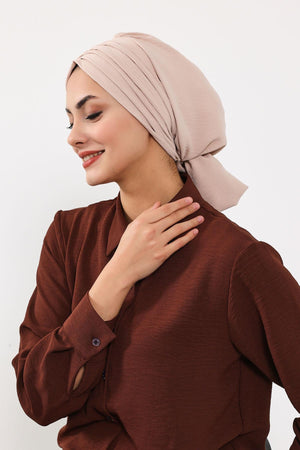 Soft Pleated Aerobin Bonnet Head Covering