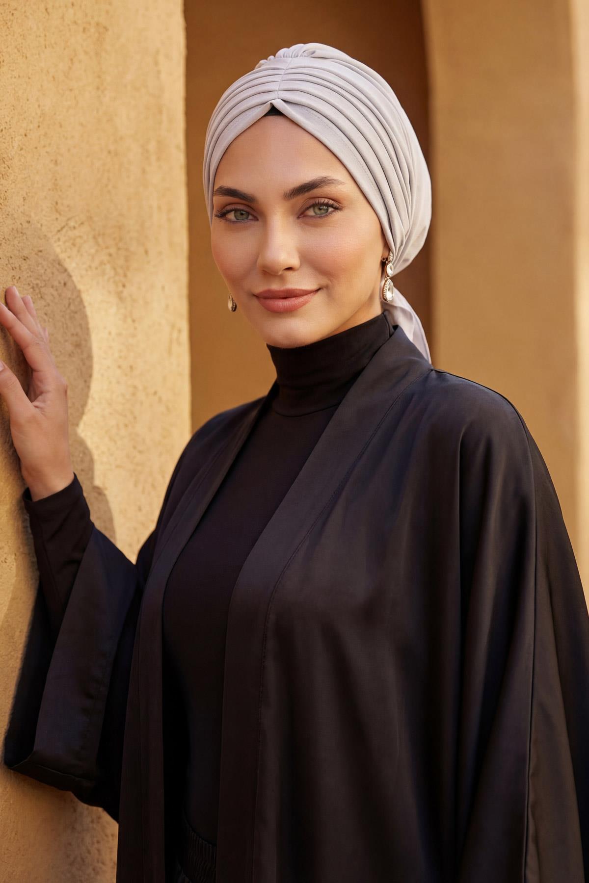 Soft Pleated Aerobin Bonnet Head Covering