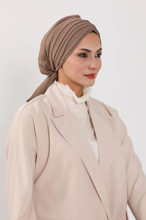 Soft Pleated Aerobin Bonnet Head Covering