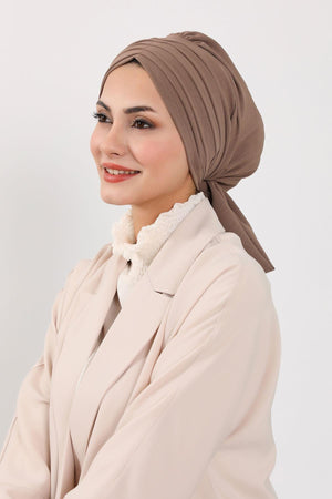 Soft Pleated Aerobin Bonnet Head Covering