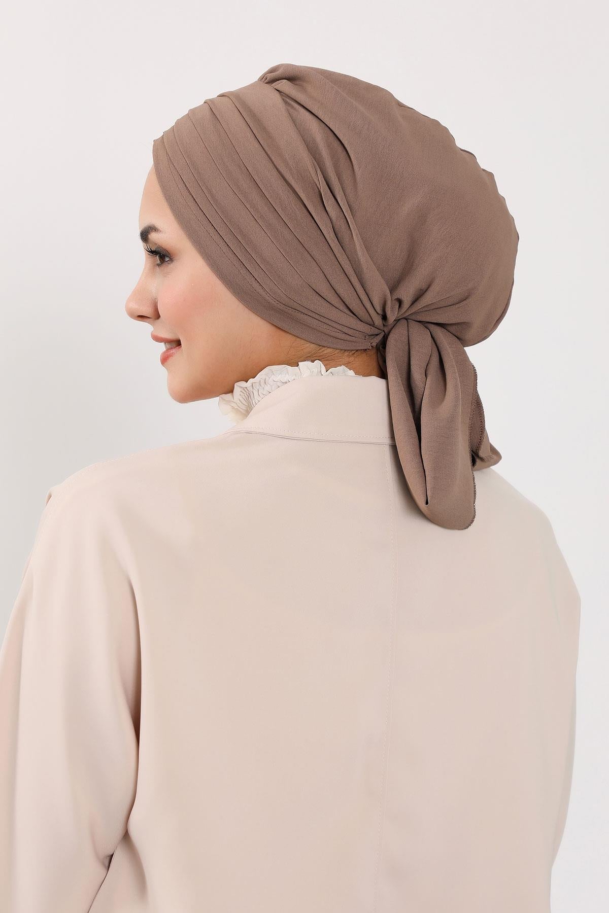 Soft Pleated Aerobin Bonnet Head Covering