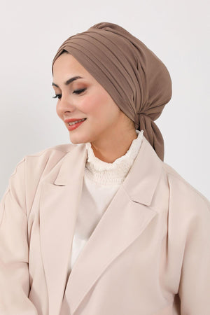 Soft Pleated Aerobin Bonnet Head Covering