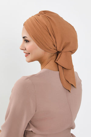 Soft Pleated Aerobin Bonnet Head Covering