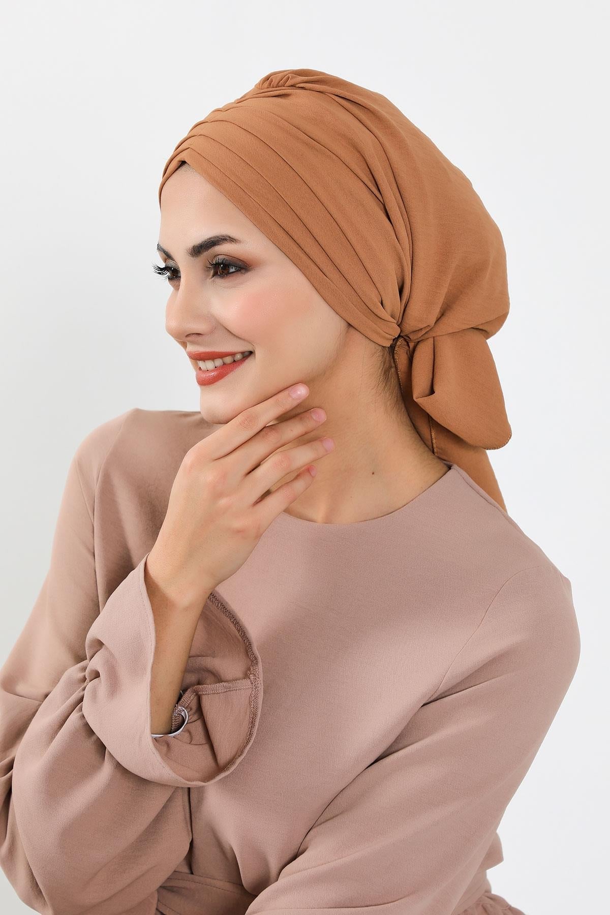 Soft Pleated Aerobin Bonnet Head Covering