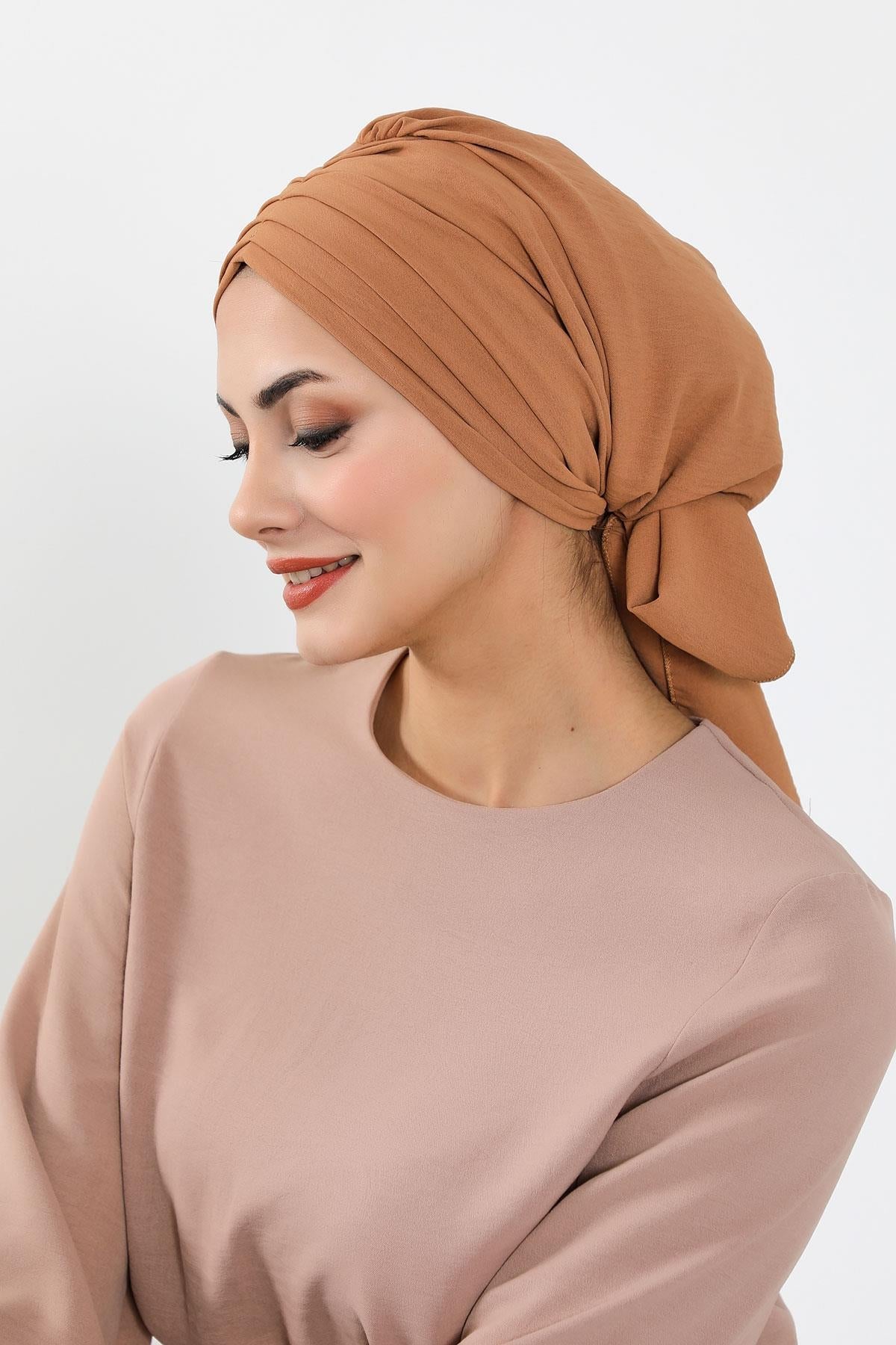 Soft Pleated Aerobin Bonnet Head Covering