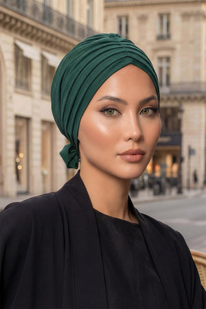 Soft Pleated Aerobin Bonnet Head Covering