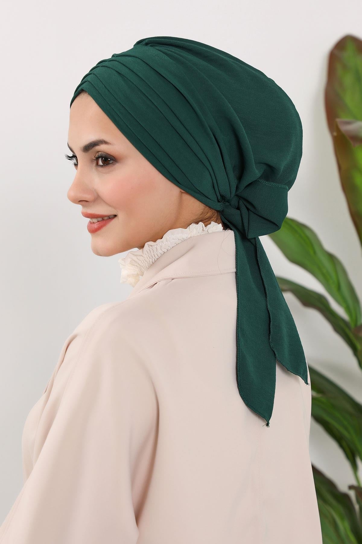 Soft Pleated Aerobin Bonnet Head Covering