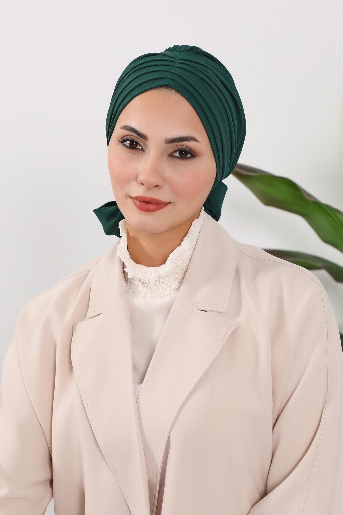 Soft Pleated Aerobin Bonnet Head Covering