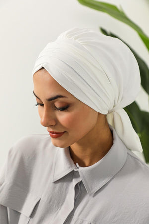 Soft Pleated Aerobin Bonnet Head Covering