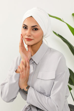 Soft Pleated Aerobin Bonnet Head Covering
