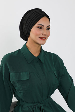 Soft Pleated Aerobin Bonnet Head Covering