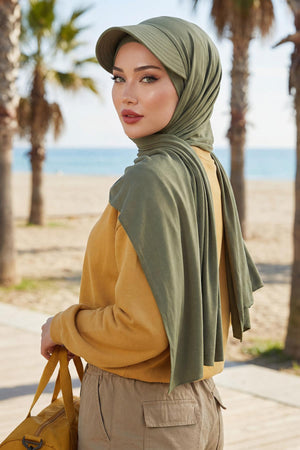 Jersey Visor Hooded Shawl