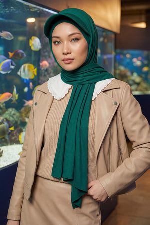 Jersey Visor Hooded Shawl