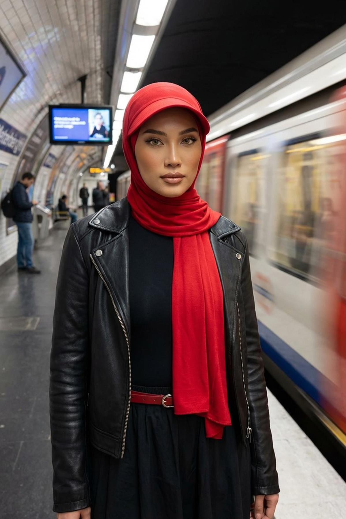 Jersey Visor Hooded Shawl