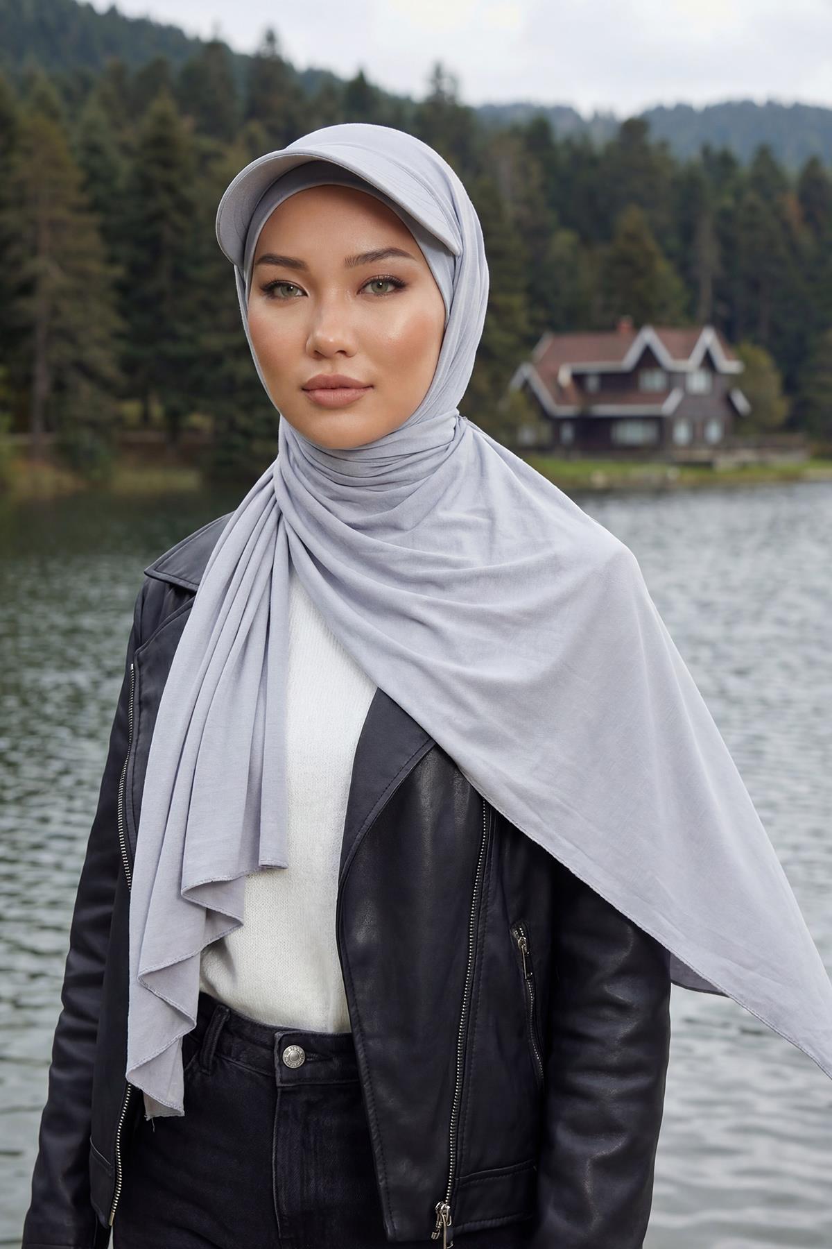 Jersey Visor Hooded Shawl