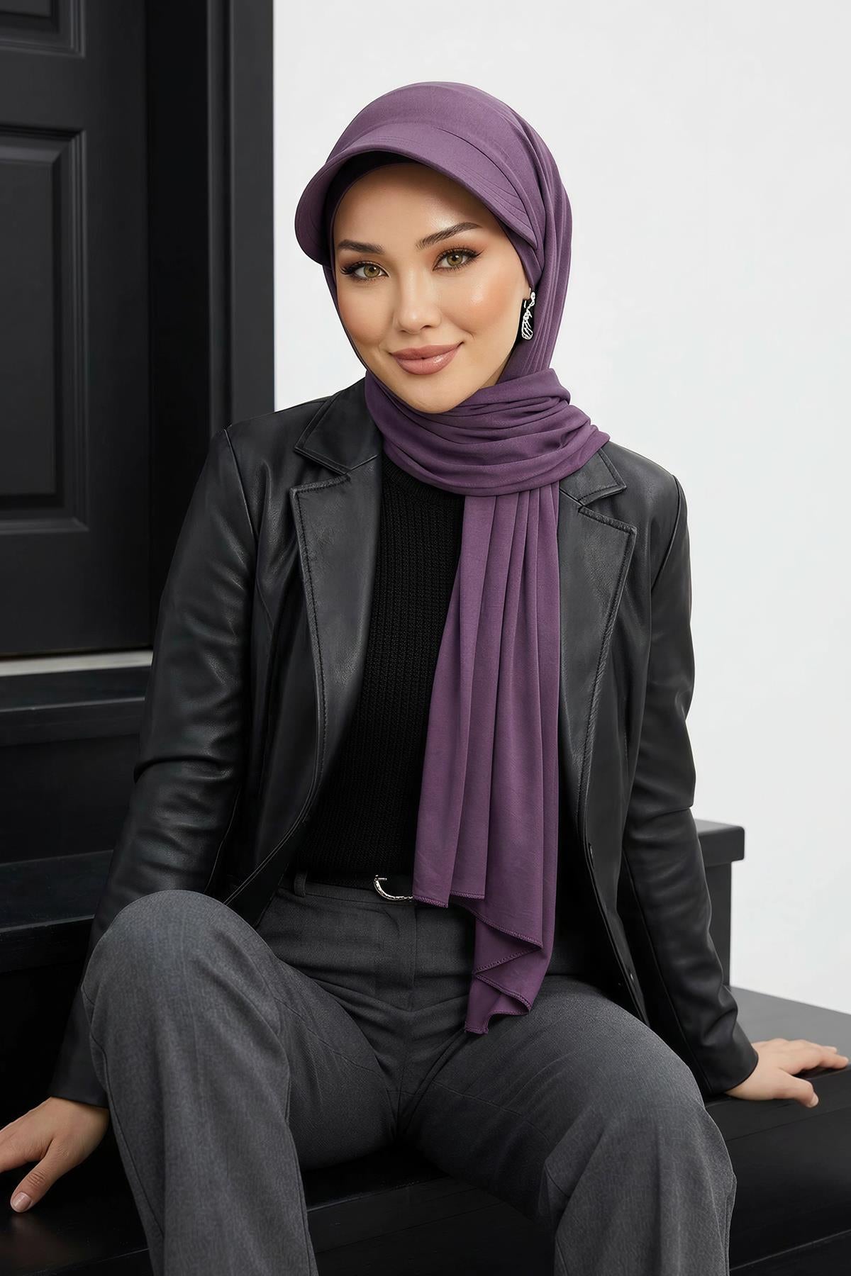 Jersey Visor Hooded Shawl